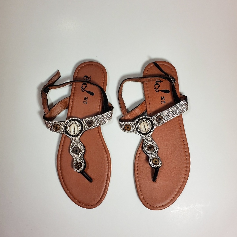 💥Cute Rhinestone and Shell Sandals - Picture 5 of 6